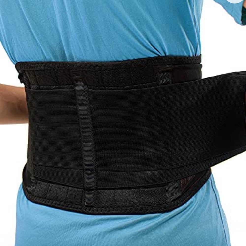 Unisex Lower back Lumbar Support neoprene belt with 5 Stays•Fits Waist S…